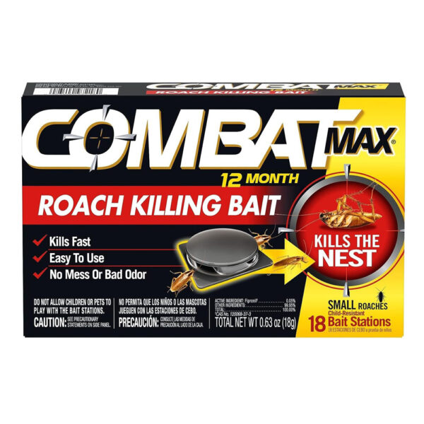 Combat Max 12 Month Roach Killing Bait, Small Roach Bait Station